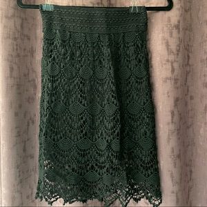 Black lace skirt
